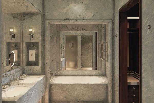 Suite Deluxe | Baño | Tina y regadera independientes y regadera tipo lluvia