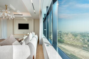 Duplex, City View | Living area -  Smaya Holiday Homes -Square Tower (Dubai)