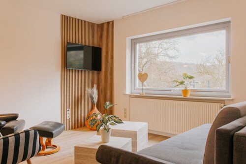 Valley view at the Edersee. Terrace. Sauna. Top location.