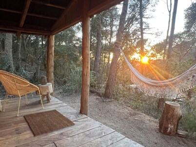 Stylish cabin in the woods, close to city and beach