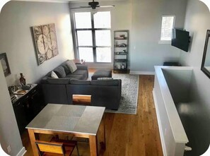 Living area - Uptown CLT Home + Rooftop Views! (Charlotte)