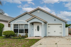 Front of property - Private Patio & Yard: East Orlando Extended Stay (Orlando)