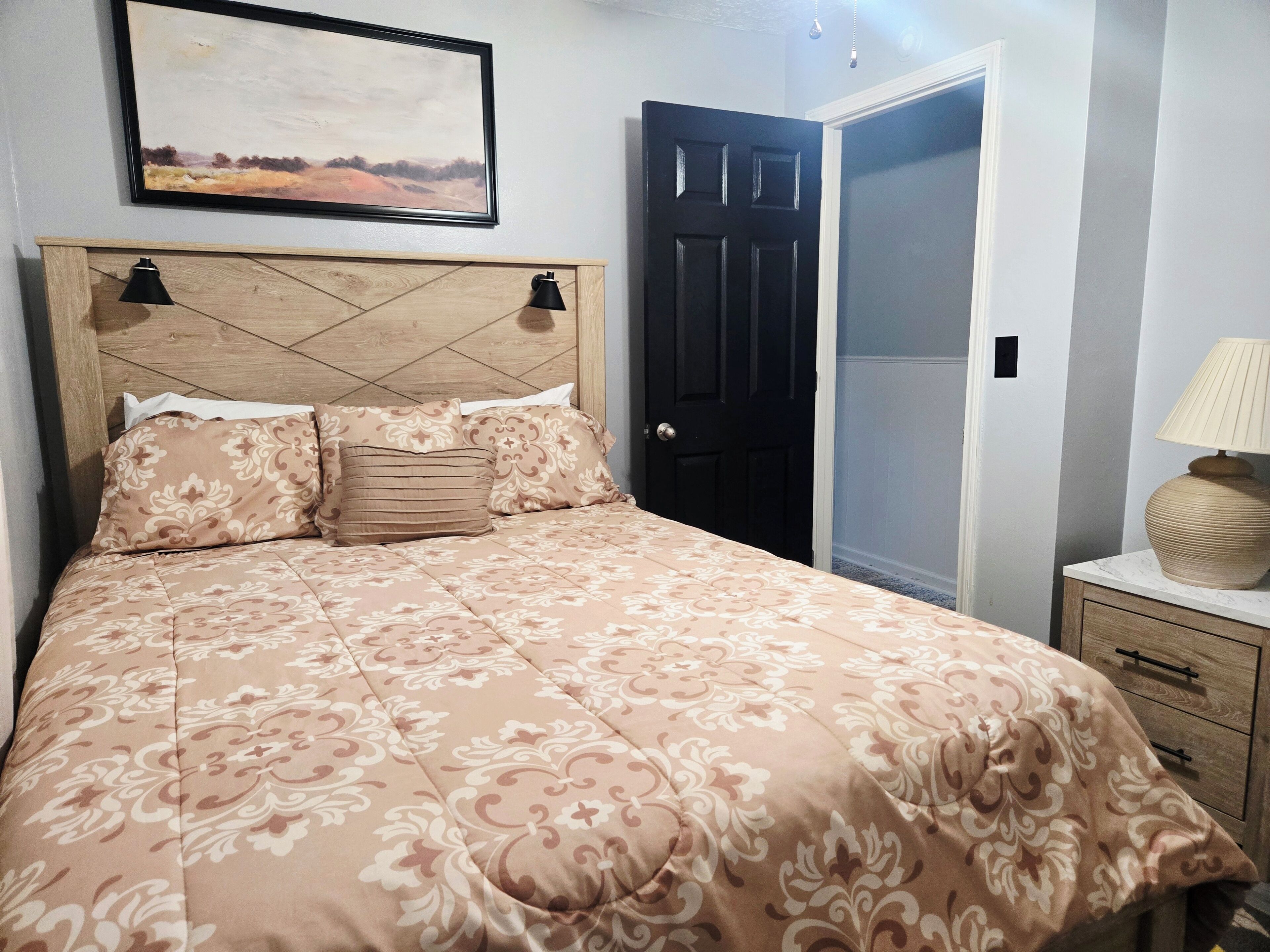3 bedrooms, internet, bed sheets