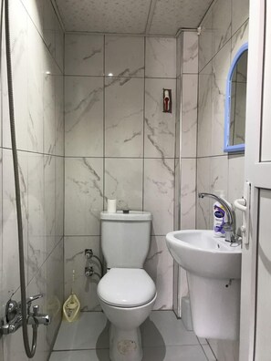 Standard Triple Room, City View | Bathroom | Shower, hair dryer, towels, soap - Ari Otel (Erzurum)