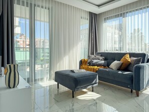 Living area - Qoople Elite 3 City 21 - Cozy 1-bedroom apartment in fantastic Alanya (Alanya)