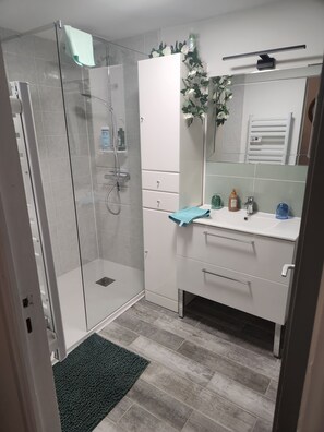 Shower, hair dryer, towels, soap - CHARACTER VILLAGE HOUSE (Cabrières)