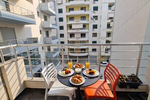 Family Apartment, Multiple Bedrooms, Sea Facing (Seascape Apartment Inside View) | Outdoor dining - Seascape Apartment Inside View (Vlorë)