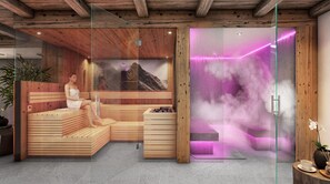 Outdoor treatment areas, aromatherapy, body wraps, reflexology, massages