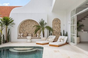 Pool - Mediterranean 3BR Villa Near Fins Beach (Canggu)