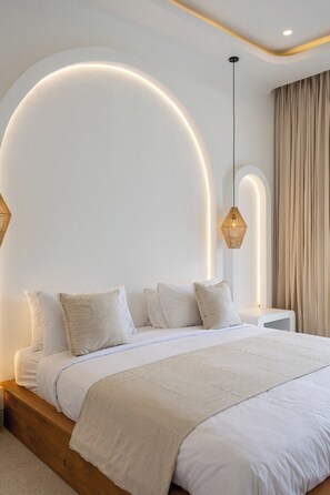 3 bedrooms, free WiFi, bed sheets - Mediterranean 3BR Villa Near Fins Beach (Canggu)