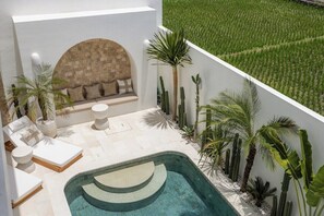Outdoor pool - Mediterranean 3BR Villa Near Fins Beach (Canggu)