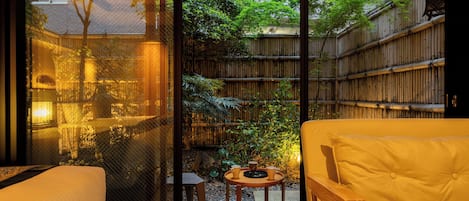 Luxury Twin Room, Patio, Garden View | Desk, laptop workspace, iron/ironing board, free WiFi