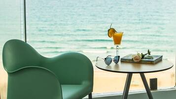 Premier Double Room Single Use, Balcony, Sea View | Outdoor dining