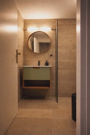 Hair dryer, towels, soap, toilet paper - Mairyren luxury apartment (Ano Siros)