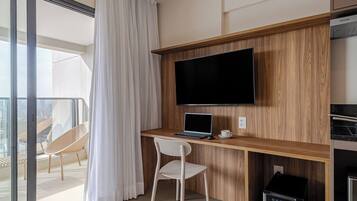 Superior Double Room, City View | Television