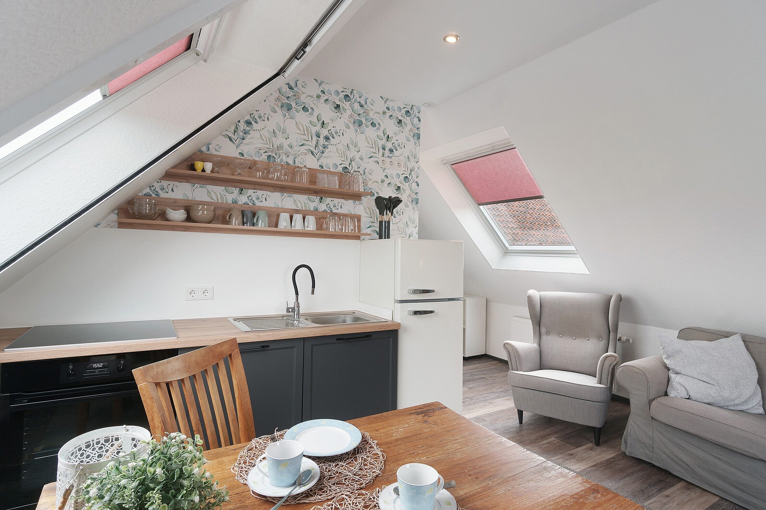 Fridge, oven, stovetop, dishwasher