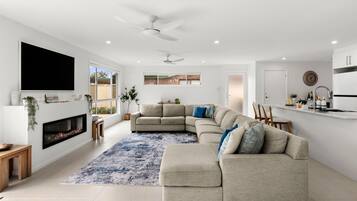 Smart TV, DVD player, books