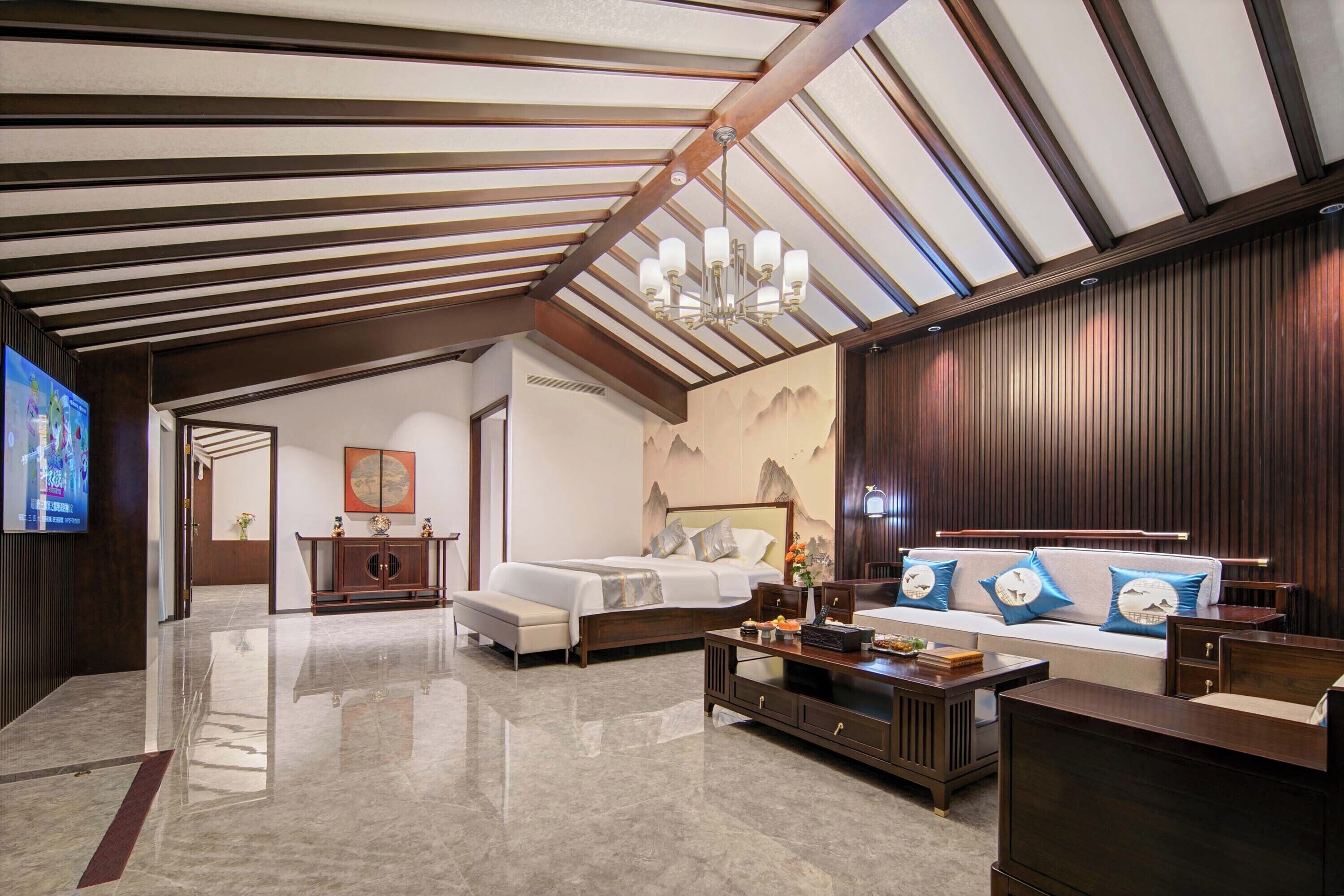 Suíte executiva, vista para o jardim