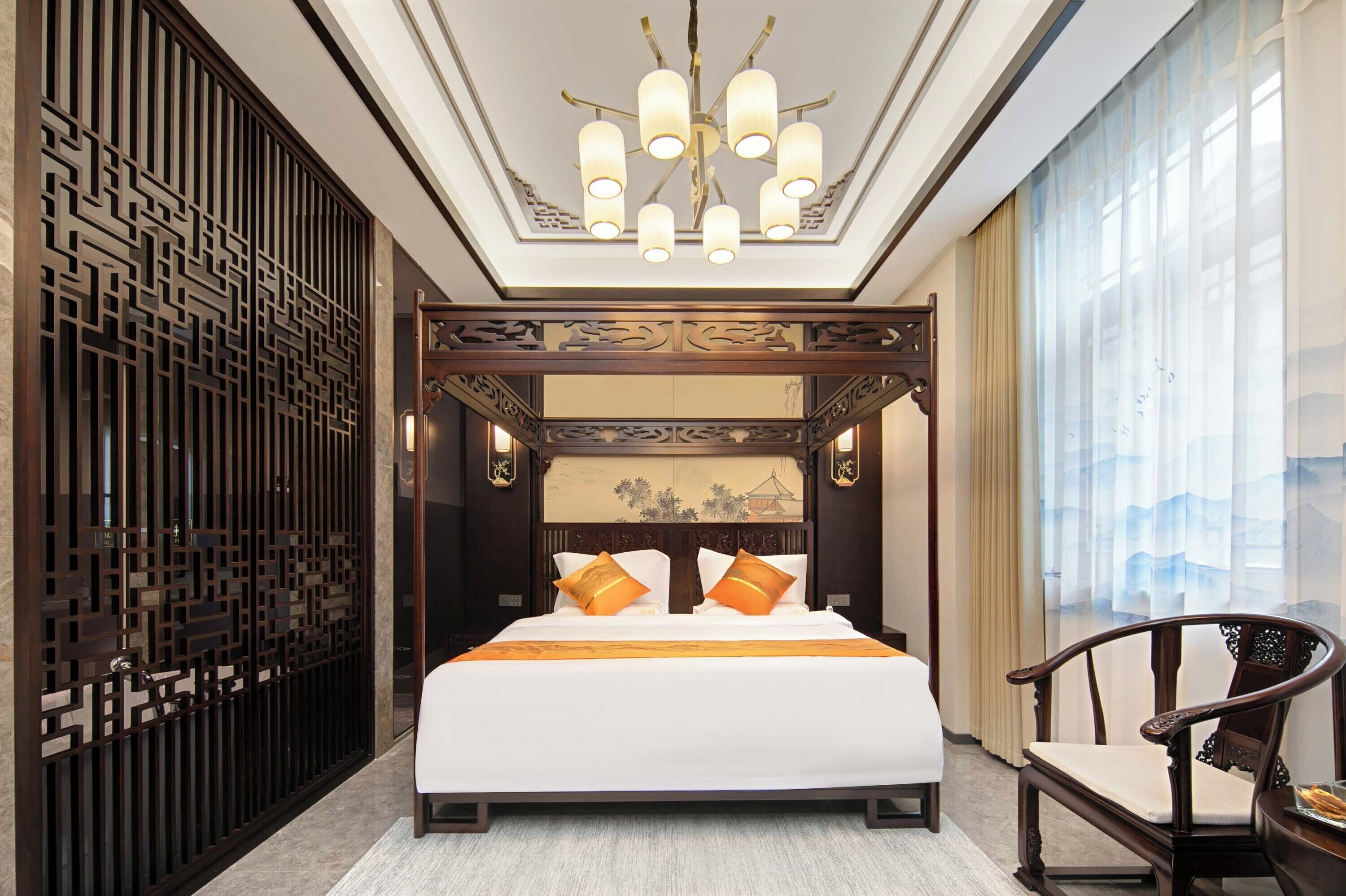 Quarto casal romântico, vista para o jardim