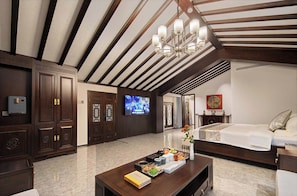 Suíte executiva, vista para o jardim