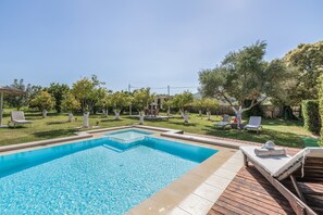 Pool - Villa “Neriana - Garden Paradise” with Mountain View, Wi-Fi and Air Conditioning (Chania Town)