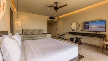 Chambre Double, balcon, vue mer | Coffres-forts dans les chambres, rideaux occultants, Wi-Fi gratuit