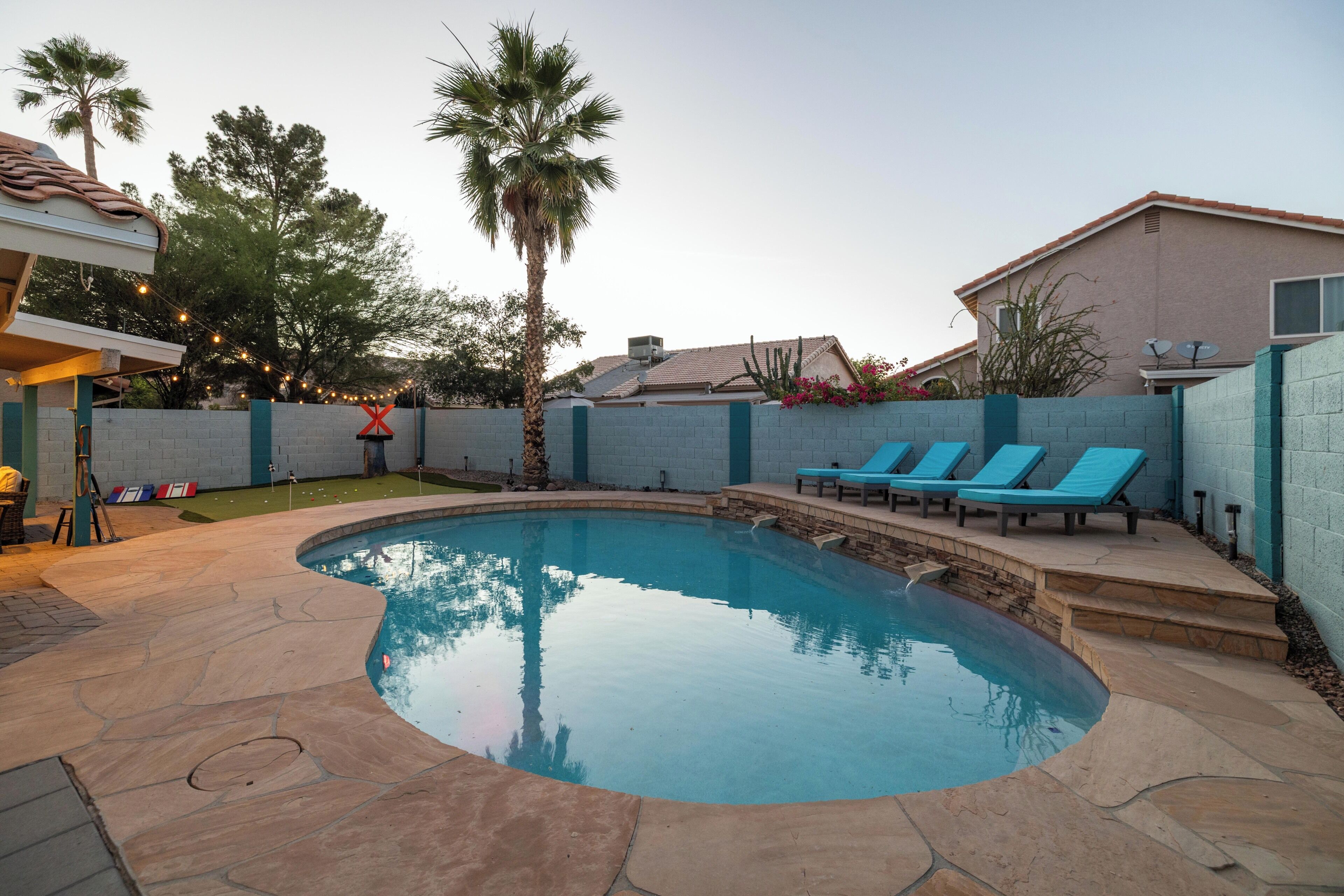 A heated pool