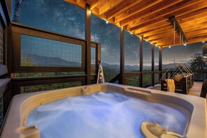 Terrace/patio - Cabin In The Sky! Fresh Design, Sauna, Unreal View! (Gatlinburg)