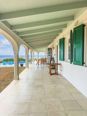 Outdoor dining - Ocean View Villa with Buck Island Views (Christiansted)