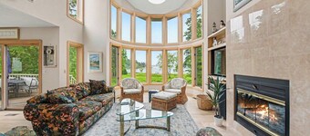 Waterfront Home Lake Charlevoix Oyster Bay Mooring Buoy Private Dock Beach fire!