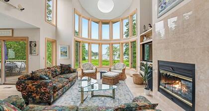 Waterfront Home Lake Charlevoix Oyster Bay Mooring Buoy Private Dock Beach fire!