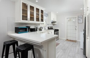 Private kitchen - Modern Family Friendly 2-Bedroom Villa in Prime Location (Bridgetown)