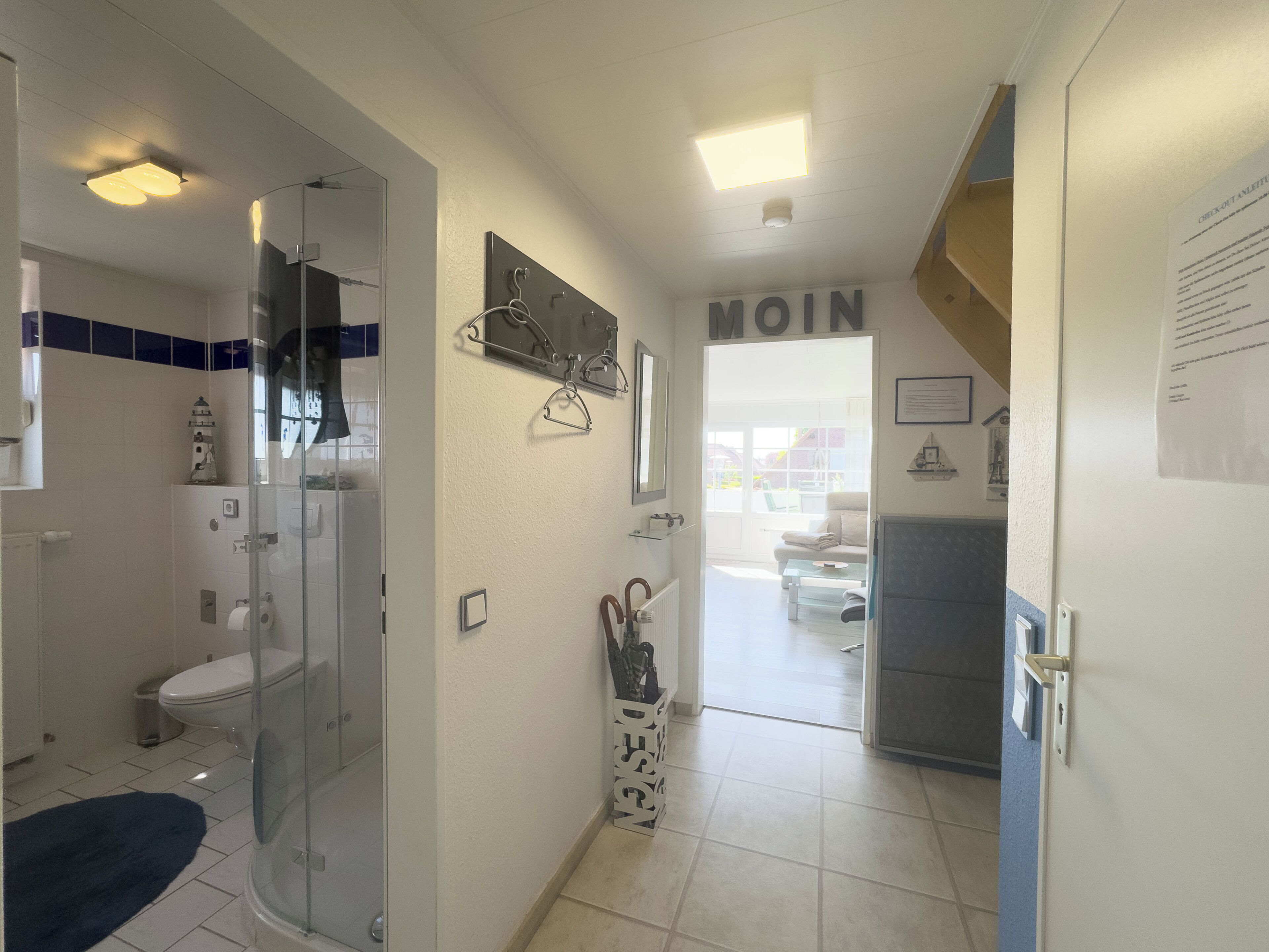 Shower, hair dryer