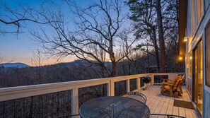 Outdoor dining - Secluded Mountain Chalet with Stunning Balcony Views (Gatlinburg)