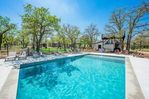 Pool - The Vineyards: Cabin 6 - Private Hot Tub & Shared Pool (Fredericksburg)