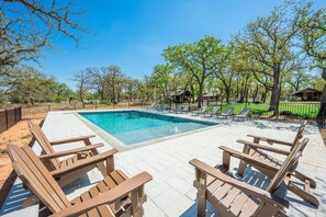 Pool - The Vineyards: Cabin 1 - Private Hot Tub & Shared Pool (Fredericksburg)