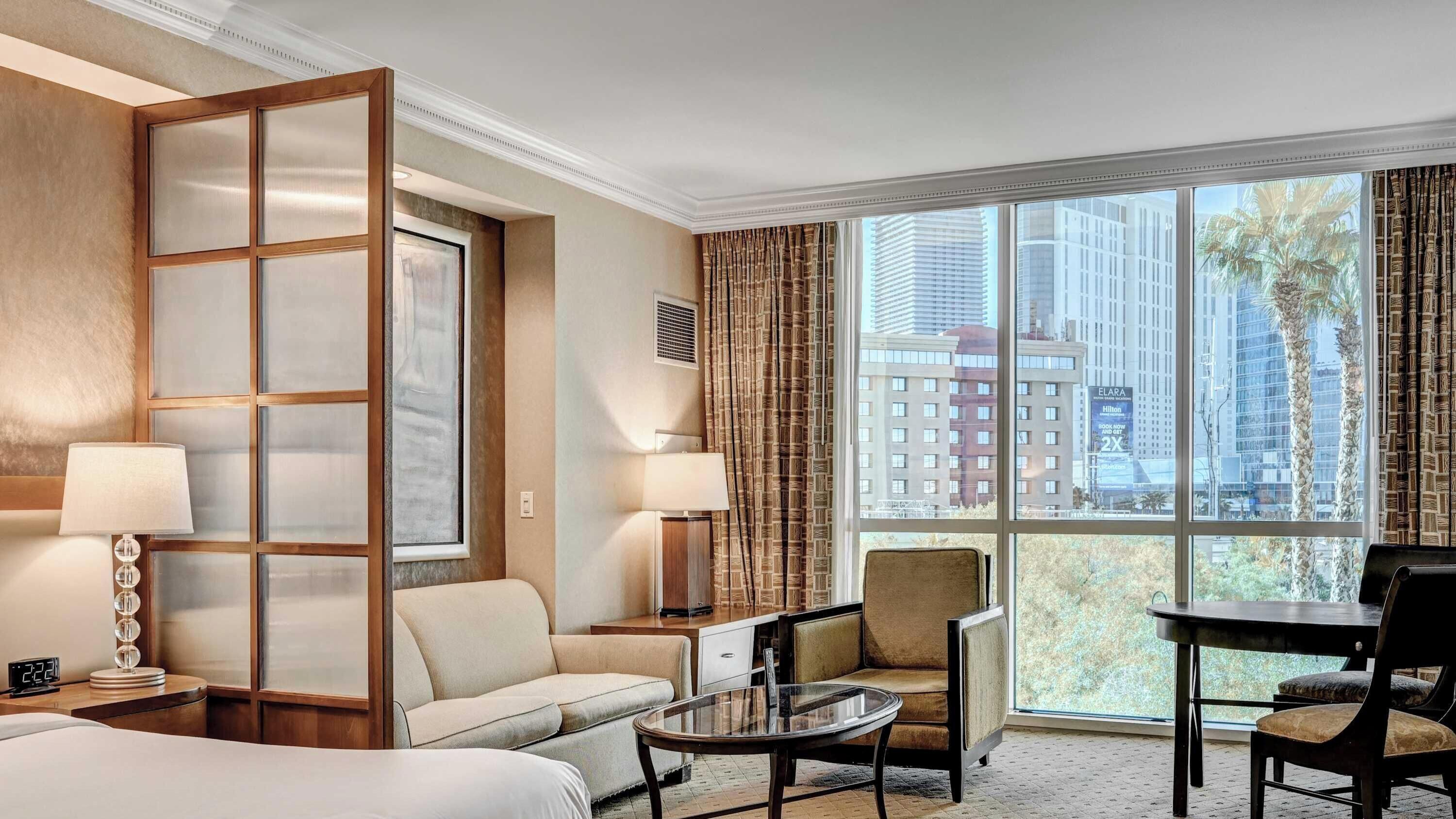 Deluxe Studio Strip View Suite w/ Balcony | Front of property