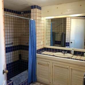 Shower, hair dryer, towels, soap - Cozy Studio condo in Terrasol with beautiful ocean view. (Cabo san Lucas)