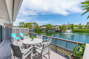 Outdoor dining - Lakefront Luxury • Golf Cart Included (Miramar Beach)