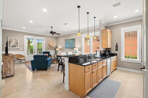 Interior - Private beach cottage + golf cart (Miramar Beach)