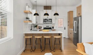 Microwave, oven, stovetop, dishwasher