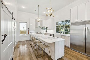 Fridge, microwave, oven, stovetop - Newly Listed Home with Carriage House, Private Pool, Peloton and Fitness Room (Santa Rosa Beach)