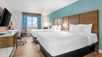 Standard Room, 2 Queen Beds, Non Smoking | Premium bedding, desk, laptop workspace, blackout drapes