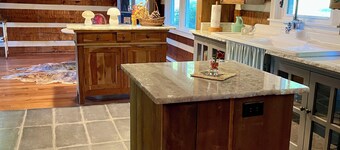 Charming log home with acres of hiking trails