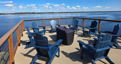 10BR Lakehouse Sleeps 28| Hot Tub & Beach |Pontoon