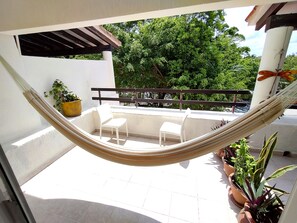 Terrace/patio - Caribbean getaway, private terraces, 2 minutes from the beach (Puerto Aventuras)