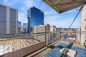 Terrace/patio - Clocktower Views | Sky Lofts 1BR | 30+ Stay (Denver)