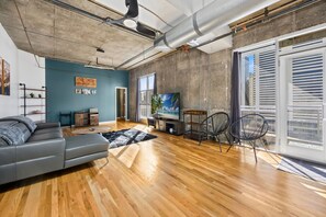 Smart TV, offices - Clocktower Views | Sky Lofts 1BR | 30+ Stay (Denver)