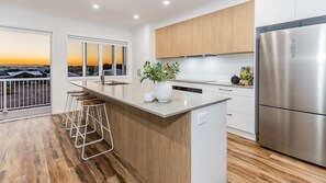 Private kitchen - Belle Haven - luxurious 5 bedroom air conditioned home , 200m stroll to the beach Agnes Water. (Agnes Water)