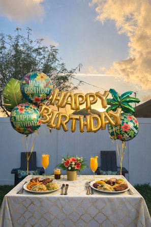 Opções para refeição ao ar livre